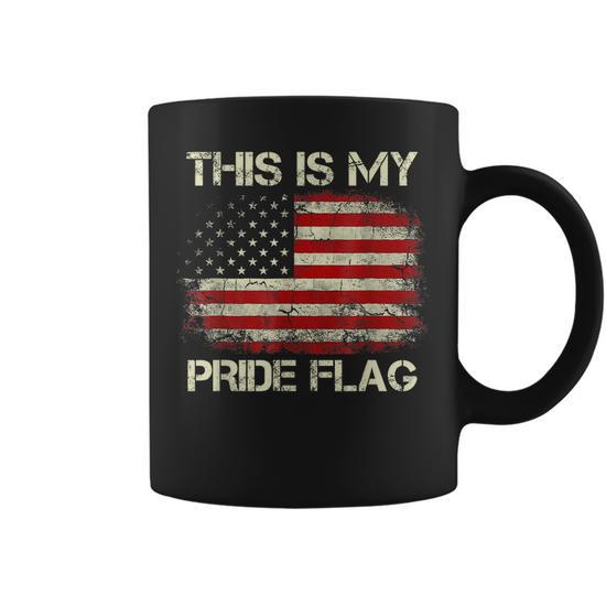 This Is My Pride Flag USA American 4th of July Patriotic Coffee Mug