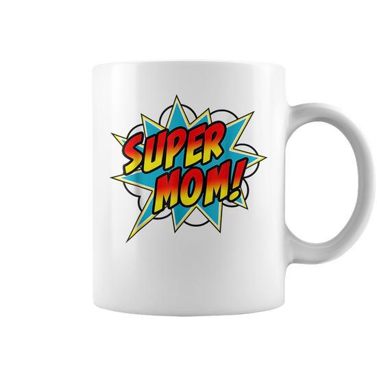 Funny Super Mom Comic Book Superhero Grandma Mothers Day Gifts for Mom Funny Gifts Coffee Mug