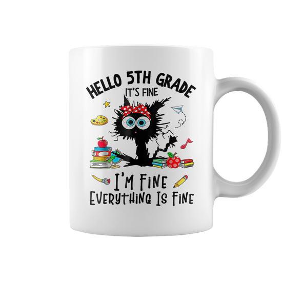 Hello Fifth Grade Funny 5th Grade Back-to-School Coffee Mug