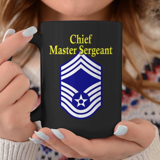 Chief Master Sergeant Air Force Rank Insignia Coffee Mug | Mazezy DE
