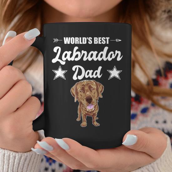 Worlds Best Labrador Dad Father Chocolate Lab Gift Labrador Coffee Mug Mazezy