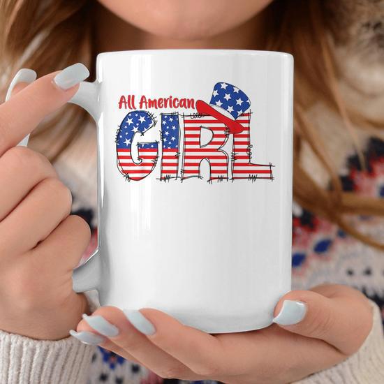 All American Girl Matching Family Fourth 4Th Of July Coffee Mug - Monsterry