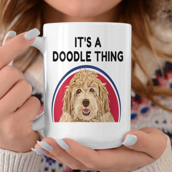 Dog Lover Its A Doodle Thing Novelty Gift Funny Labradoodle Gift For Womens Coffee Mug Mazezy