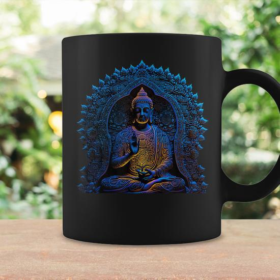 Yoga mug, lotus pose mug, yoga coffee mug, namaste, meditation