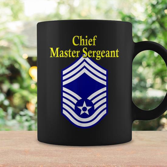 Chief Master Sergeant Air Force Rank Insignia Coffee Mug | Mazezy DE