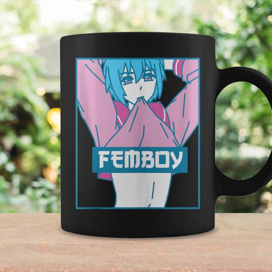 Femboy Aesthetic Pastel Yaoi Anime Boy Crossdressing Coffee Mug | Mazezy