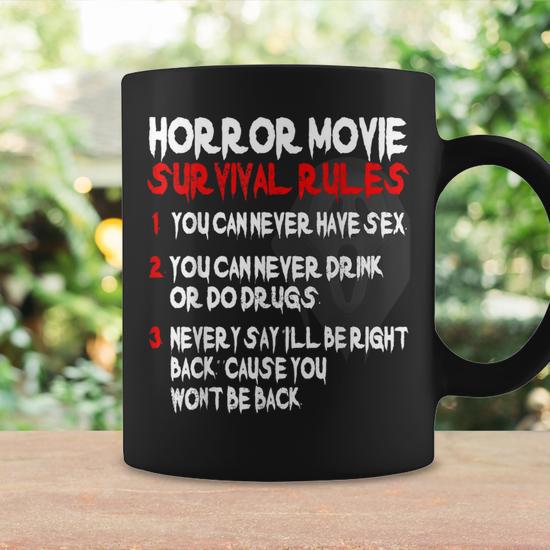 Horror Movie Rules 80S Horror Movie 80S Coffee Mug | Mazezy