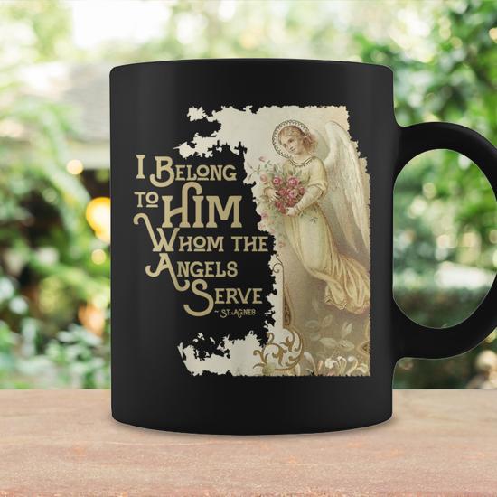 St Agnes Of Rome Saint Quotes Angels Vintage Catholic Coffee Mug | Mazezy