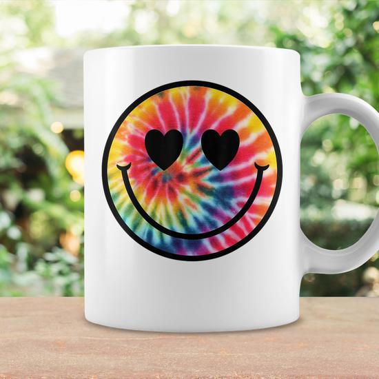 Mug Blanc Motif Tie Dye - Céramique 4x4x4 Cm - Design Unique Et Fun