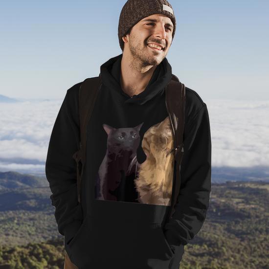 Cat shop hoodie lifestyle