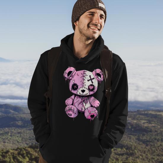 Pink bear hoodie on sale