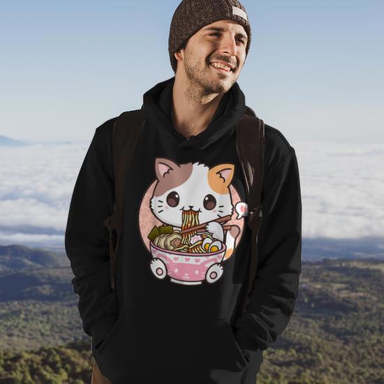 Kawaii Anime Ramen Cat Neko Hoodie Monsterry UK