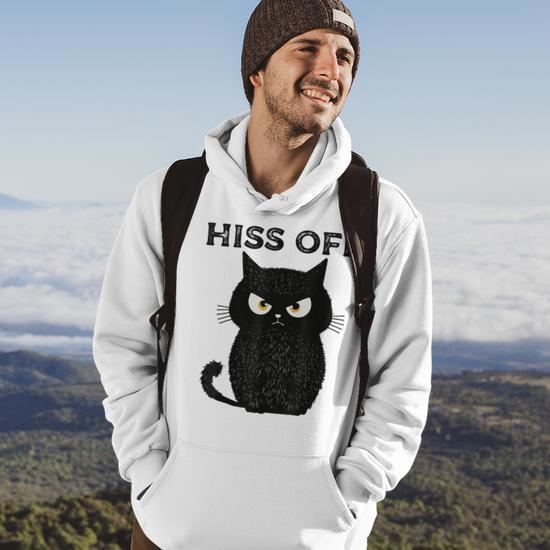 Monsterry Hiss Off Black Cat Hiss Off Meow Cat Hoodie