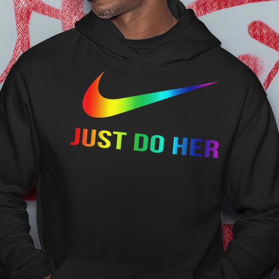 Gay Pride Just Do Her Funny Pride Month Funny Designs Funny Gifts Hoodie Mazezy