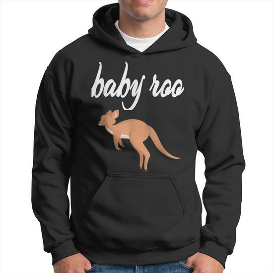 Baby Roo Baby Roo Kangaroo Funny Cute Family Group Gift Hoodie Mazezy