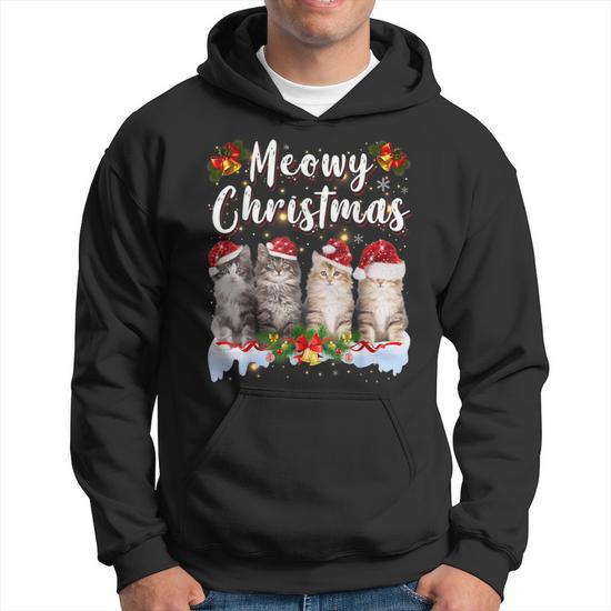 Cat christmas hoodie best sale