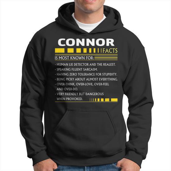 Connor Name Gift Connor Facts V2 Hoodie Seseable UK