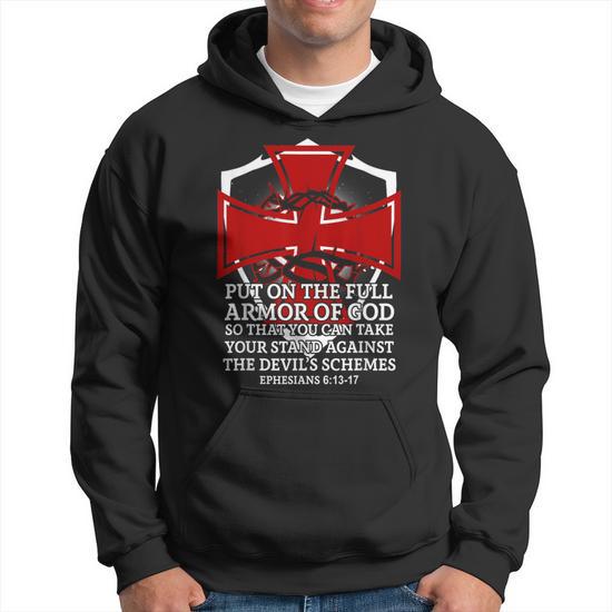 Knight Templar Christian Armor Of God Hoodie Monsterry