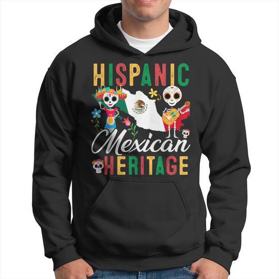 Mexican Flag Hispanic Heritage Month Mexico Latina Hoodie Monsterry