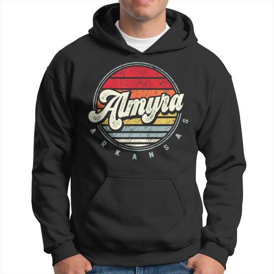 Retro Almyra Home State Cool 70S Style Sunset Hoodie Mazezy UK