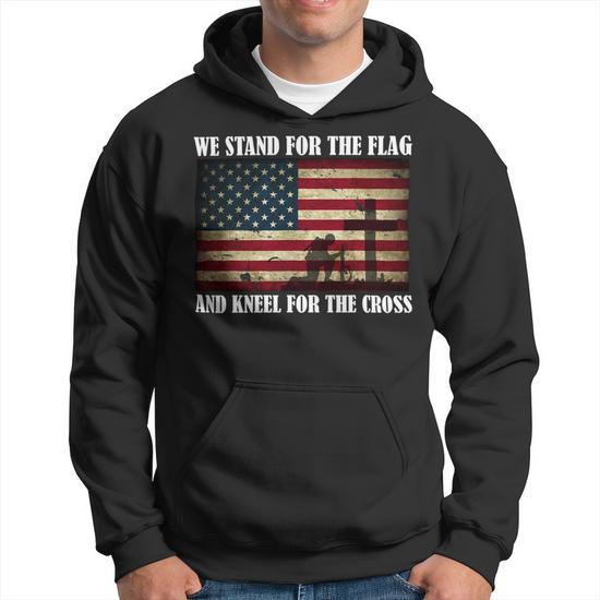 We Stand For The Flag And Kneel For The Cross 237 Hoodie Monsterry