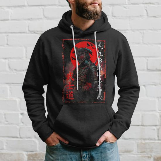 Ancient Japanese Samurai Bushido Code Warrior Hoodie | Seseable UK