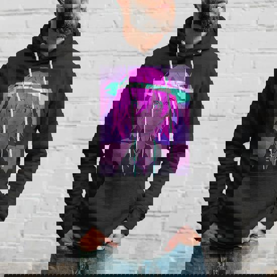 Anime Girl Vaporwave Waifu Aesthetic Japanese Otaku Weeb Hoodie Mazezy