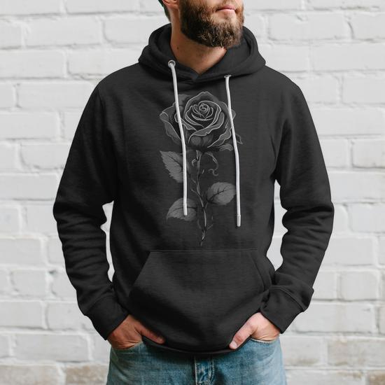 BLACK ROSES Premium Sherpa Lined ZIP popular hoodie | Festival Hoodie, Artistic Hoodie, Streetwear, Vibrant, Warm and Plush, Graphic Hoodie