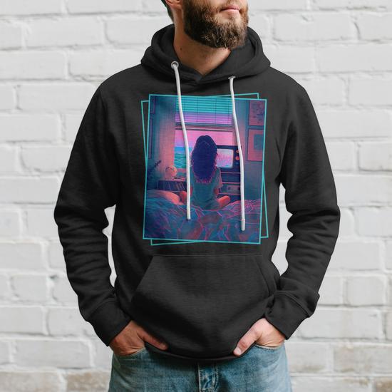 Dreamy Girl Vaporwave Anime Chill 90S Ethereal Alt Aesthetic Hoodie Mazezy