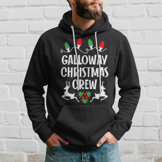 Galloway Name Gift Christmas Crew Galloway Hoodie