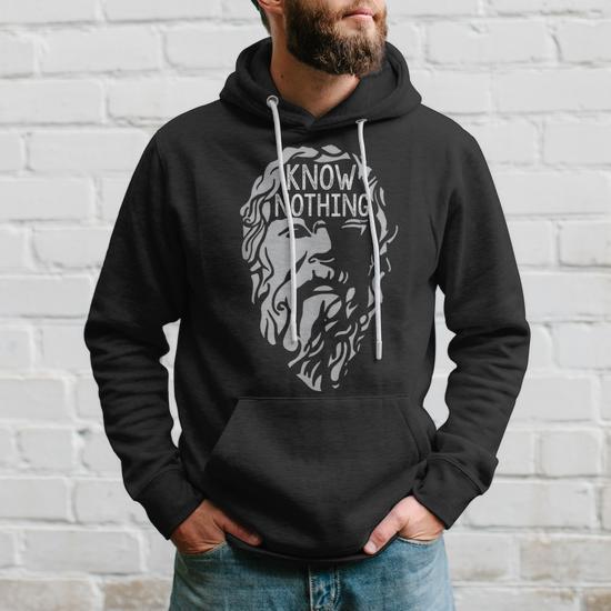 Know Nothing Socrates Philosophy History Quote Hoodie | Mazezy