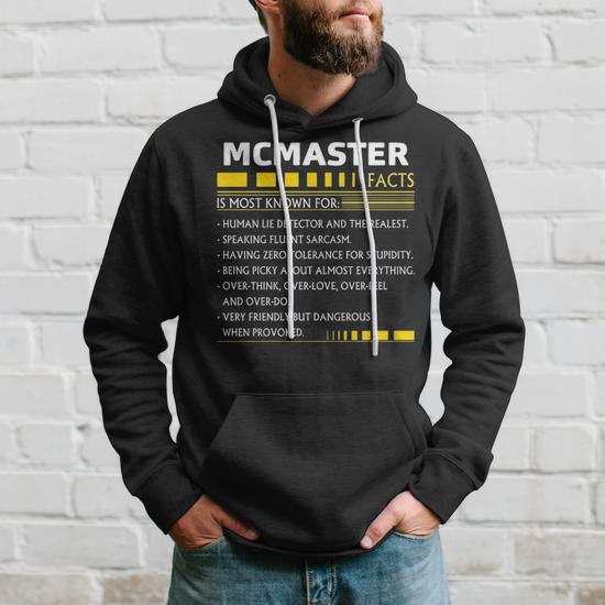 Mcmaster Name Gift Mcmaster Facts V2 Hoodie Seseable UK