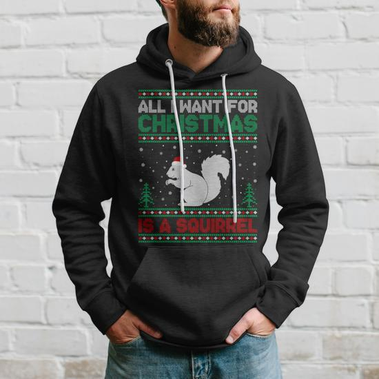 Hooded ugly christmas sweater deals