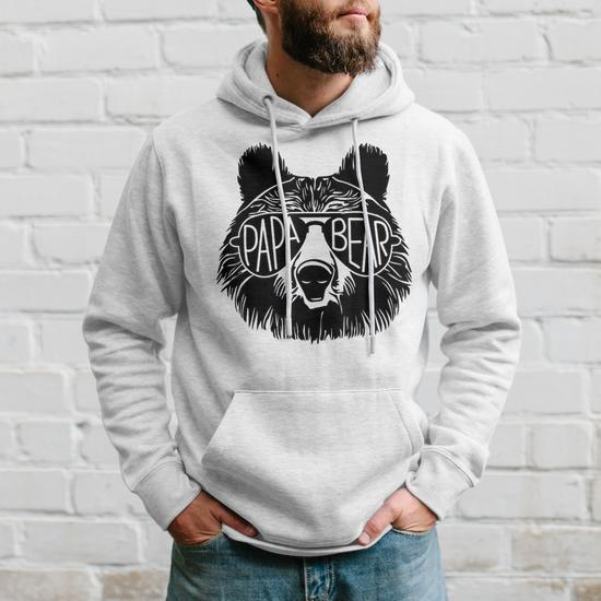 Papa Bear Face Sunglasses Papa Bear Lover Fathers Day Hoodie Thegiftio UK