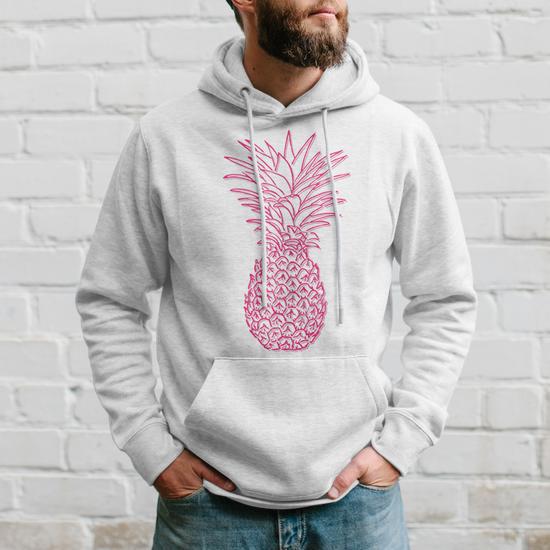 Simple Cute Pink Magenta Pineapple Hoodie Thegiftio UK