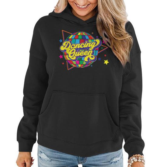 Dancing Queen Vintage Dancing 70s Disco Ball Queen Dance Mom Gifts for Mom Funny Gifts Women Hoodie