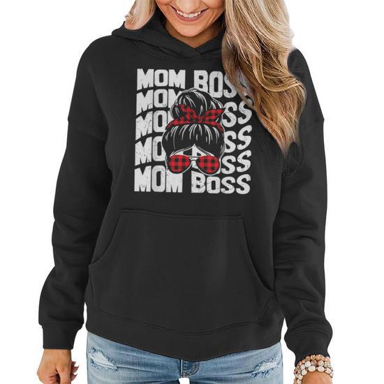 Mom Boss Mommy Wife Family Mom Life Mothers Day Gifts for Mom Funny Gifts Women Hoodie