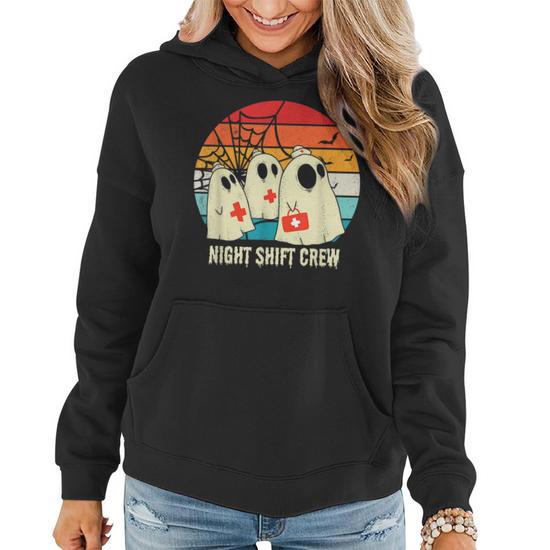 Night Shift Crew Funny Nurse Halloween Ghost Costume Vintage T-Shirt