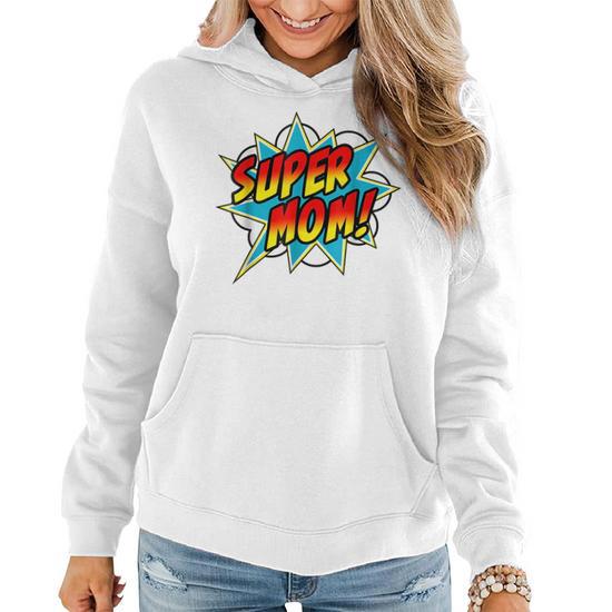 Funny Super Mom Comic Book Superhero Grandma Mothers Day Gifts for Mom Funny Gifts Women Hoodie