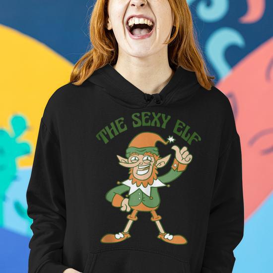 The Sexy Elf Cute Ugly Christmas Sweater Women Hoodie Seseable UK