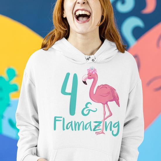 Kids 4 Year Old Flamingo Birthday Party Theme Flamazing 4Th Gift