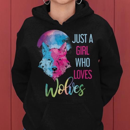 Girls wolf hoodie hotsell