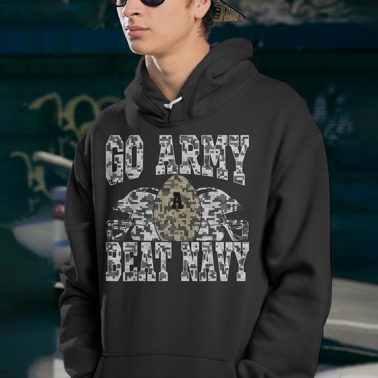 Go Army Beat Navy Americas Football Game Camo Design Youth Hoodie Mazezy DE