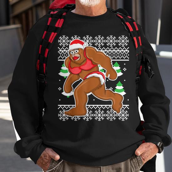 Bikini sasquatch ugly sales christmas sweater