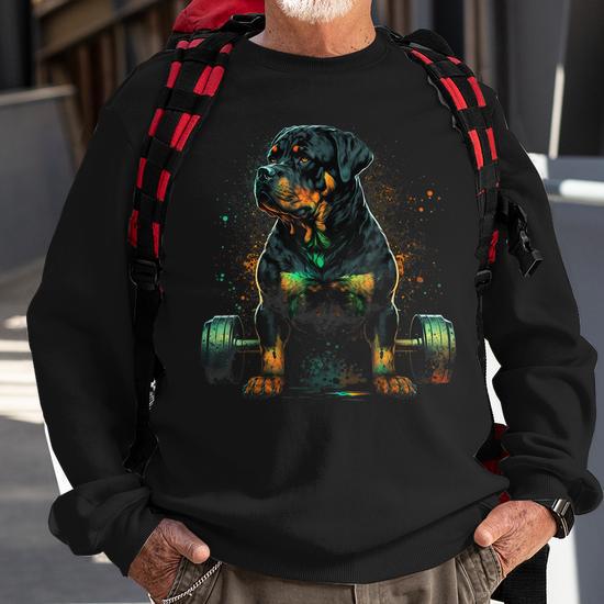 Rottweiler Weightlifting Dog Fitness Gym Rottweiler Sweatshirt