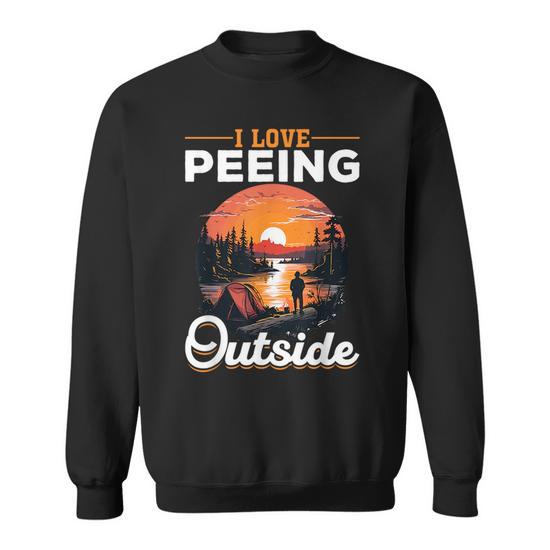 Camping Tent I Love Peeing Outside Camping Funny Gifts Sweatshirt Mazezy UK