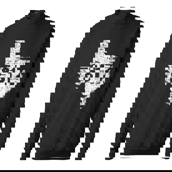 Fort Worth Arlington Area Code 817 Texas Souvenir Sweatshirt | Mazezy