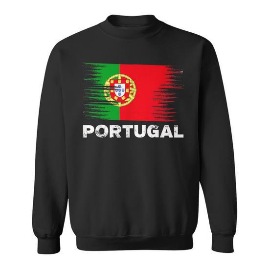 Portugal Portuguese Flag Sports Soccer Football Sweatshirt Mazezy