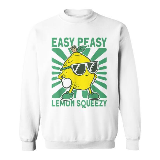 Easy Peasy Lemon Squeezy Lemonade Stand Crew Sweatshirt Monsterry DE