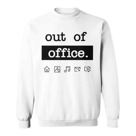 Out Of Office Work From Home Vacation Holiday Sweatshirt | Mazezy